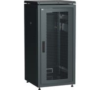 Шкаф сетевой ITK LINEA N 19 24U, 600х600мм, перфорированная передняя дверь, черный LN05-24U66-P
