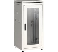 Шкаф сетевой ITK LINEA N 19 28U, 600х800мм, стеклянная передняя дверь, задняя металлическая, серый LN35-28U68-GM