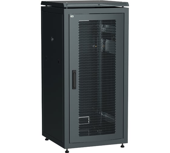 Шкаф сетевой ITK LINEA N 19 24U, 600х800мм, перфорированная передняя дверь, черный LN05-24U68-P 1