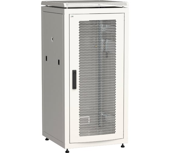 Шкаф сетевой ITK LINEA N 19 28U, 600х800мм, перфорированная передняя дверь, серый LN35-28U68-P 1