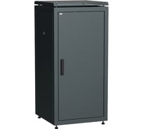 Шкаф сетевой ITK LINEA N 19 24U, 600х600мм, металлическая передняя дверь, черный LN05-24U66-M