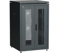Шкаф сетевой ITK LINEA N 19 24U, 800х800мм, двери передняя перфорированная, задняя двустворчатая, перфорированная, черный LN05-24U88-2PP