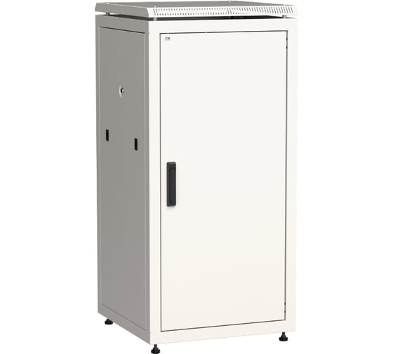 Шкаф сетевой ITK LINEA N 19 28U, 600х600мм, металлическая передняя дверь, серый LN35-28U66-M 1