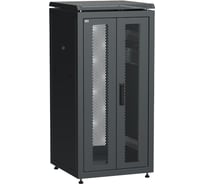 Шкаф сетевой ITK LINEA N 19 24U, 600х600мм, двери передняя перфорированная, задняя двустворчатая, перфорированная, черный LN05-24U66-2PP