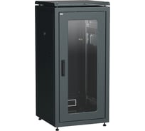 Шкаф сетевой ITK LINEA N 19 28U, 600х800мм, стеклянная передняя дверь, черный LN05-28U68-G