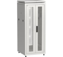 Шкаф сетевой ITK LINEA N 19 28U, 600х600мм, двери передняя перфорированная, задняя двустворчатая, перфорированная, серый LN35-28U66-2PP