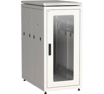 Шкаф сетевой ITK LINEA N 19 24U, 600х1000мм, стеклянная передняя дверь, задняя перфорированная, серый LN35-24U61-GP