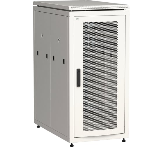 Шкаф сетевой ITK LINEA N 19 28U, 600х1000мм, перфорированные двери, серый LN35-28U61-PP 1