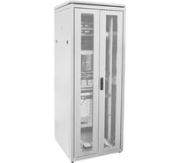 Шкаф сетевой ITK LINEA N 19 28U, 800х800мм, двери передняя перфорированная, задняя двустворчатая, перфорированная, серый LN35-28U88-2PP