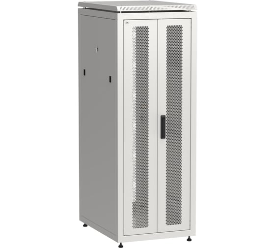 Шкаф сетевой ITK LINEA N 19 33U, 600х800мм, двери передняя перфорированная, задняя двустворчатая, перфорированная, серый LN35-33U68-2PP 1