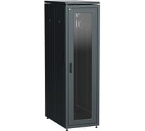 Шкаф сетевой ITK LINEA N 19 33U, 600х1000мм, стеклянная передняя дверь, задняя перфорированная, черный LN05-33U61-GP