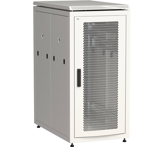 Шкаф напольный сетевой ITK LINEA N 19 24U 800х1000мм перфорированная передняя дверь задняя перфорированная серый LN35-24U81-PP 1