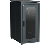 Шкаф напольный сетевой ITK LINEA N 19 24U 800х1000мм стеклянная передняя дверь задняя перфорированная черный LN05-24U81-GP