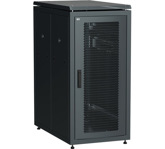 Шкаф напольный сетевой ITK LINEA N 19 24U 800х1000мм перфорированная передняя дверь задняя перфорированная черный LN05-24U81-PP