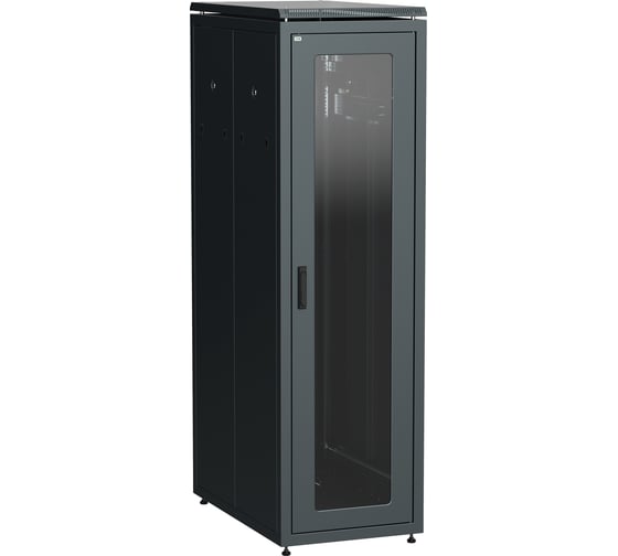 Шкаф напольный сетевой ITK LINEA N 19 33U 800х1000мм стеклянная передняя дверь задняя перфорированная черный LN05-33U81-GP 1