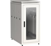 Шкаф напольный сетевой ITK LINEA N 19 28U 800х1000мм стеклянная передняя дверь задняя перфорированная серый LN35-28U81-GP