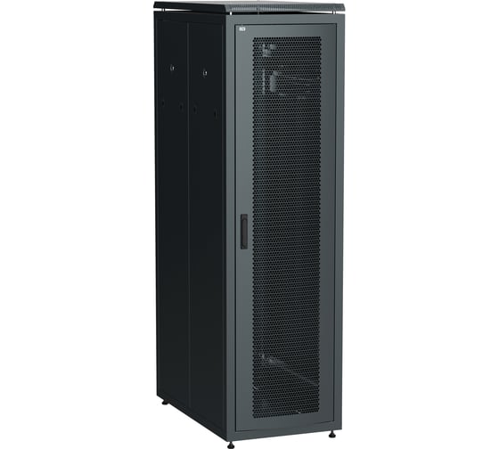 Шкаф напольный сетевой ITK LINEA N 19 38U 800х1000мм перфорированная передняя дверь задняя перфорированная черный LN05-38U81-PP 1