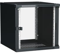 Шкаф ITK LINEA WE 12U, 600x600мм, дверь стекло, черный LWE5-12U66-GF