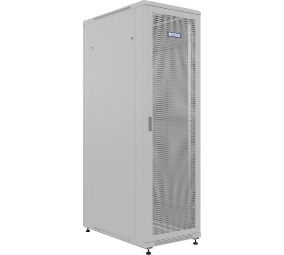 Шкаф напольный универсальный серверный NTSS R 32U 600х1000мм, 4 профиля 19, двери перфорированная и перфорированная, боковые стенки съемные, регулируемые опоры, разобранный, серый RAL 7035 NTSS-R32U60100PD/PD 1