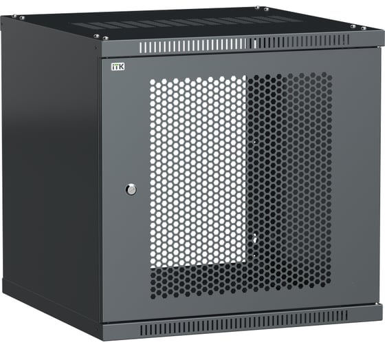 Шкаф ITK LINEA WE 12U, 600x650мм, дверь перфорированная, черный LWE5-12U67-PF