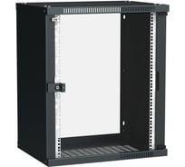 Шкаф ITK LINEA WE 15U, 600x450мм, дверь стекло, черный LWE5-15U64-GF