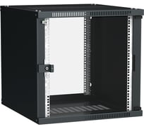 Шкаф ITK LINEA WE 9U 600x450мм дверь стекло черный LWE5-09U64-GF