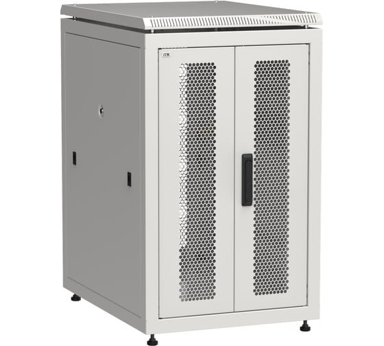 Шкаф сетевой ITK LINEA N 19 18U 600х800мм двери передняя перфорированная задняя двустворчатая перфорированная серый LN35-18U68-2PP 1