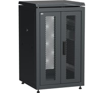 Шкаф сетевой ITK LINEA N 19 18U 600х600мм двери передняя перфорированная задняя двустворчатая перфорированная черный LN05-18U66-2PP
