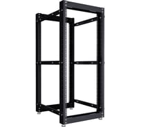 Стойка серверная NTSS OR двухрамная, 52U, 600-1000мм, комплект ножек, черный RAL 9005 NTSS-2POR52U/600-1000-BL