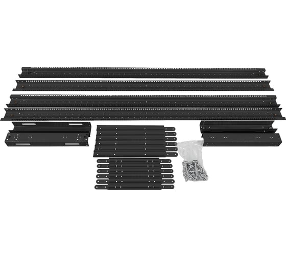 Стойка серверная NTSS OR двухрамная, 37U, 600-1000мм, комплект ножек, черный RAL 9005 NTSS-2POR37U/600-1000-BL