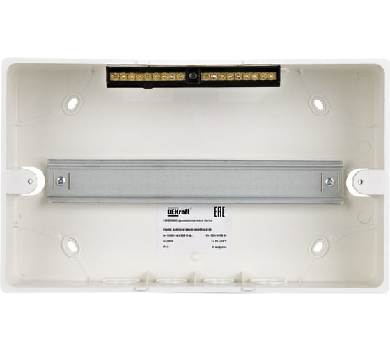 Корпус Dekraft пластиковый, навесной прозр. дв. 1 ряд 13 мод. IP41 ЩРН-П 31063DEK