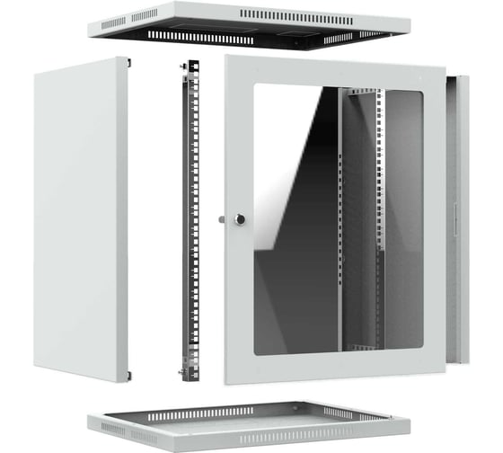 Шкаф телекоммуникационный настенный 44ММ ШТНС-15U-600-650-С-RAL7035 44.03.00048