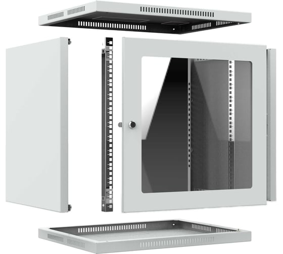 Шкаф телекоммуникационный настенный 44ММ ШТНС-12U-600-550-С-RAL7035 44.03.00033