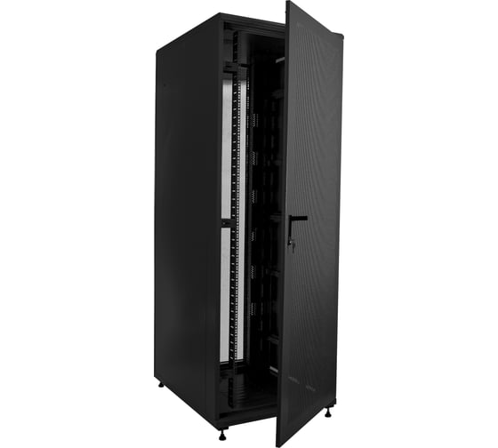 Шкаф 19 дюймов телекоммуникационный W&T 42U СЕРВЕРНЫЙ 800x1200 ЧЁРНЫЙ D4280120BWTWOF