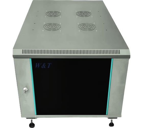Шкаф 19 телекоммуникационный W&T 9U НАПОЛЬНЫЙ СЕРЫЙ C096080GWTWOF