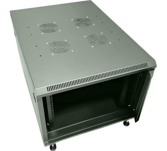 Шкаф 19 телекоммуникационный W&T 9U НАПОЛЬНЫЙ СЕРЫЙ C096080GWTWOF