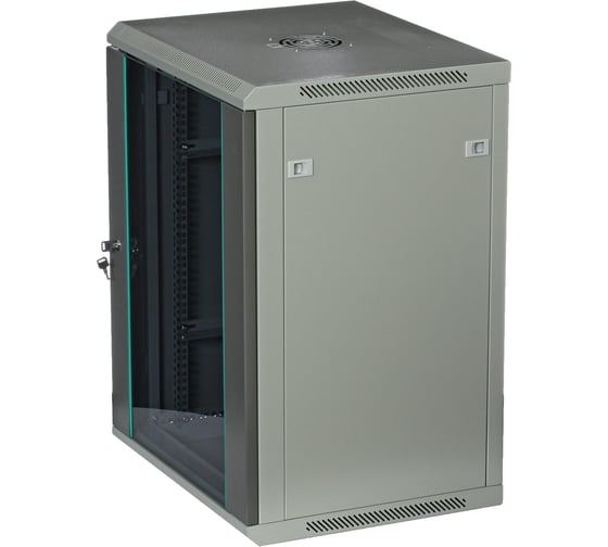 Шкаф 19 дюймов телекоммуникационный W&T 18U 600x450 СЕРЫЙ C186045GWTWOF