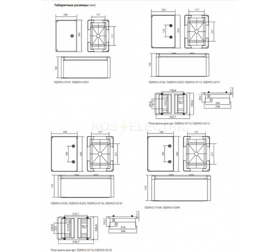 Навесной бокс TDM ELECTRIC пластиковый ЩМП-0-1, ABS, IP65, -45 до +75 С, 300x200x130 SQ0932-0101