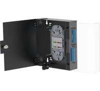 Корпус оптического навесного бокса DKC, 2 слота для адаптерных планок типа RNAP, черный, без сплайс кассеты, без пигтейлов 1 ШТ RNFBE2BL