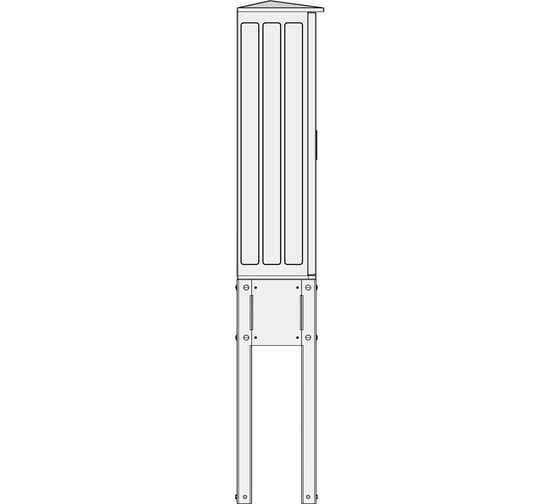 Корпус композитный (полиэстер) ЭНЕРГОПЛАСТ ЭПШП (Ф) 60x105x30 с фундаментом грунтовым Б6010530-01ФГ