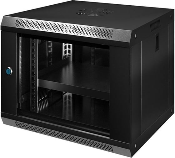 Шкаф телекоммуникационный КОМПАНИЯ ФОРТОН 9U 530x400x450 0.6мм Black 9U530400450B 1