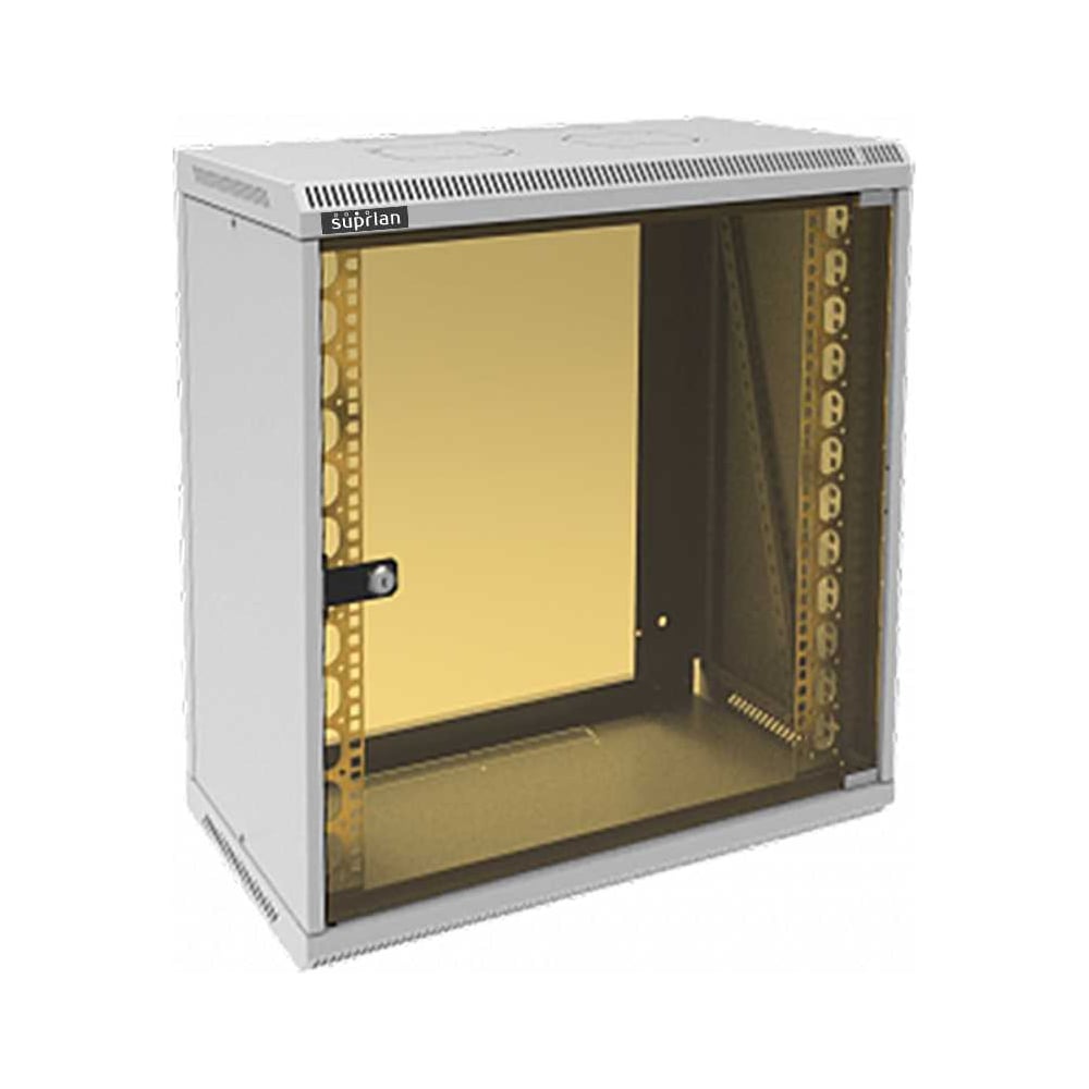 Шкаф настенный телекоммуникационный SUPRLAN стеклянная дверь ТВС-12U ...
