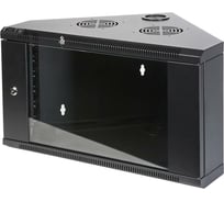 Настенный шкаф TWT угловой, 4U 530x430, стеклянная дверь, черный, I CBWTG-4U-6x4-BK