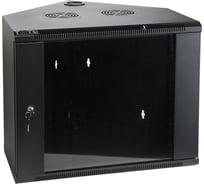 Настенный шкаф TWT угловой, 6U 600x600, стеклянная дверь, черный CBWTG-6U-6x6-BK