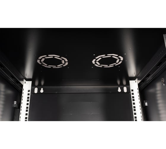 Шкаф 19 телекоммуникационный настенный DATAREX 12U 635x600x450 мм, дверь перфорация, черный DR-653001