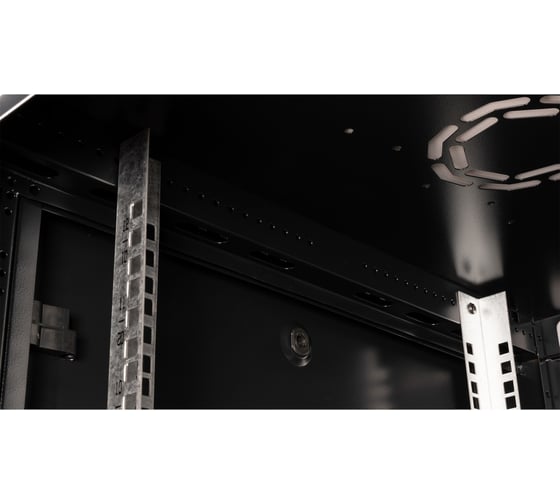 Шкаф 19 телекоммуникационный настенный DATAREX 12U 635x600x450 мм, дверь перфорация, черный DR-653001