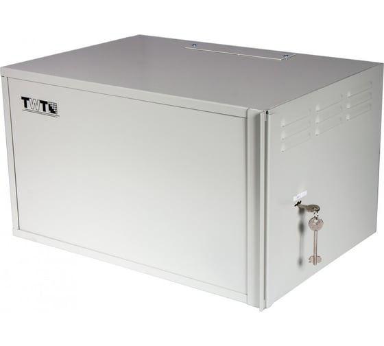 Шкаф TWT антивандальный пенального типа, 9U 600x400 мм, серый, CBWSF-9U-6x4-GY 1