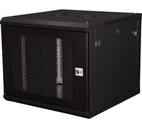 Шкаф 19 телекоммуникационный настенный DATAREX 9U 501x600x600 мм, дверь перфорация, черный DR-652101