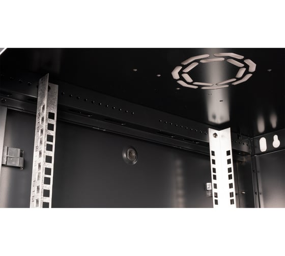 Шкаф 19 телекоммуникационный настенный DATAREX 9U 501x600x450 мм, дверь стекло, черный DR-632001