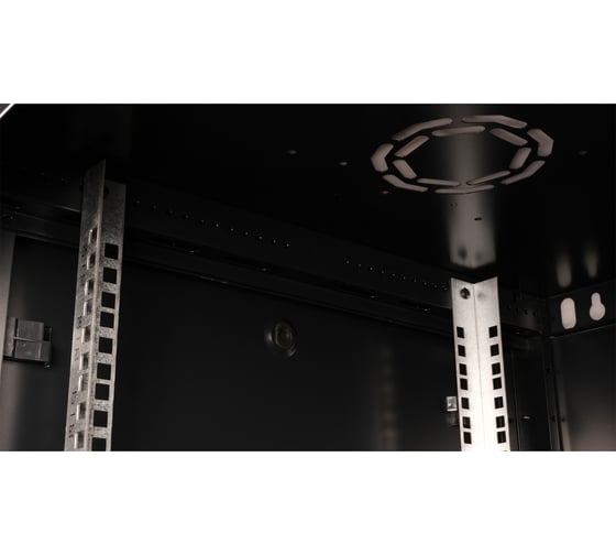 Шкаф 19 телекоммуникационный настенный DATAREX 9U 501x600x450 мм, дверь перфорация, черный DR-652001